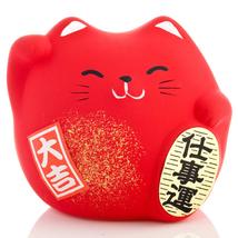 Červené feng shui manekineko S