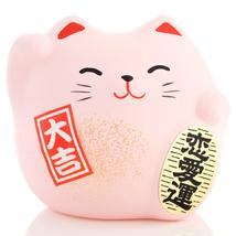 Ružové feng shui manekineko S
