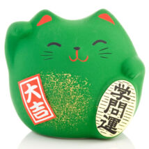 Zöld színű feng shui manekineko S