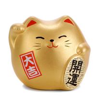 Zlaté feng shui manekineko S